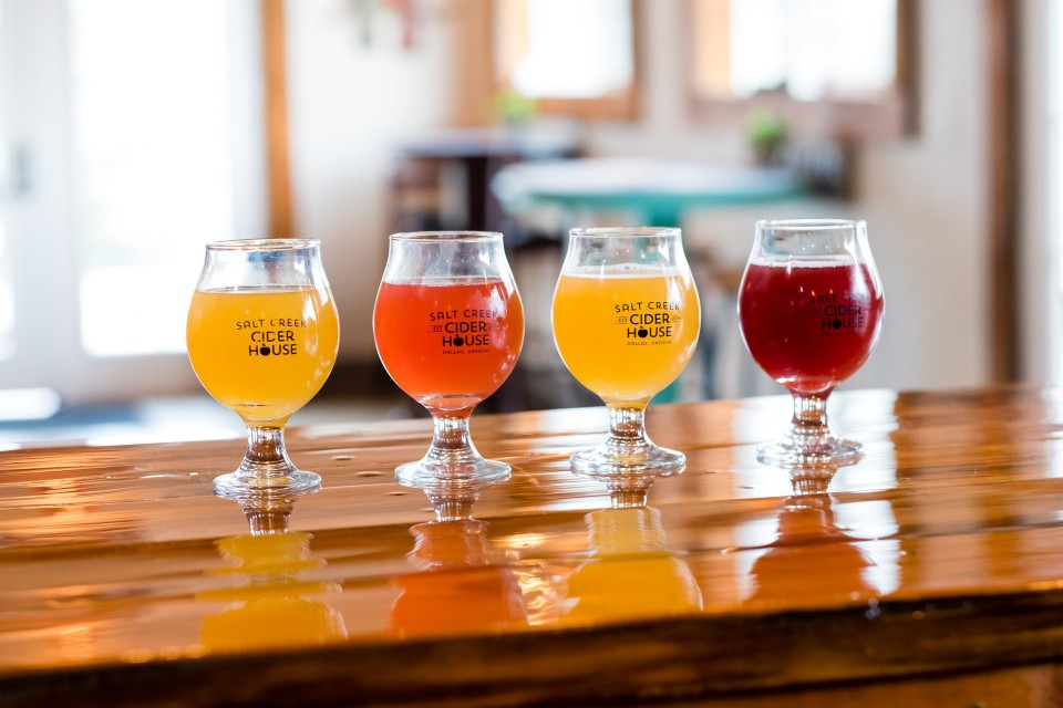 Salt Creek Cider House flight