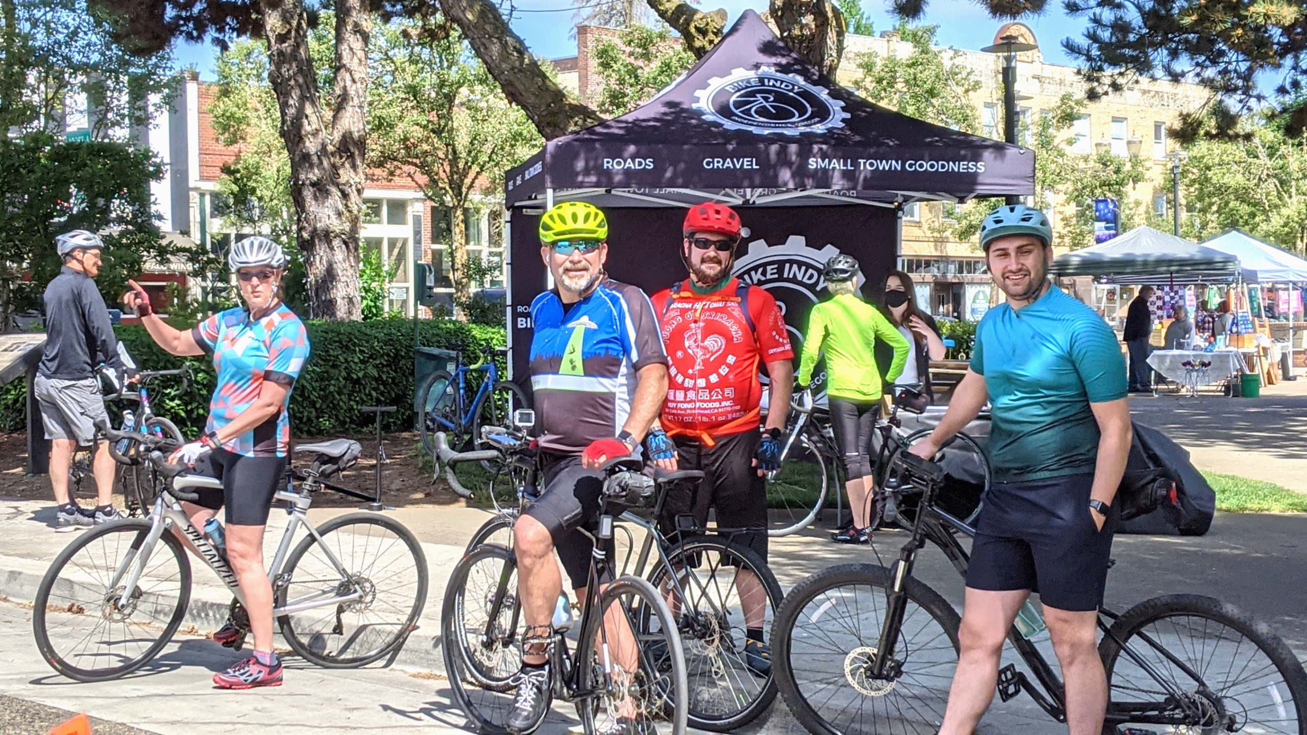 Riders at Bike Indy Drop the Hammer Event