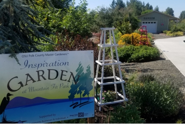 The entrance to Inspiration Garden
